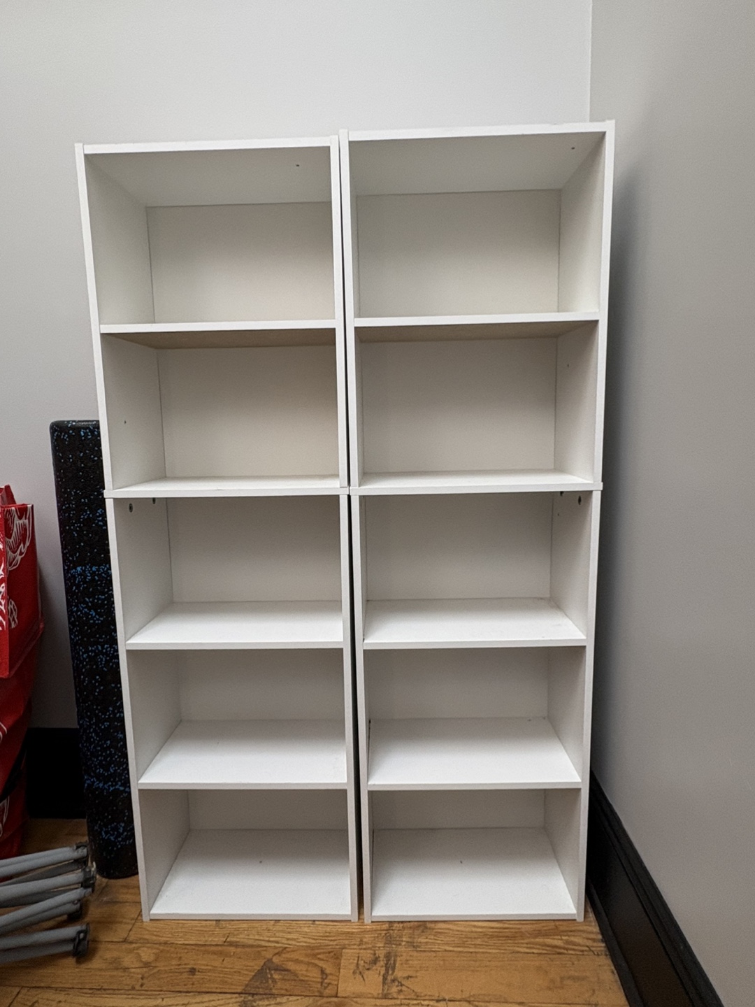 Pair of White Bookshelves