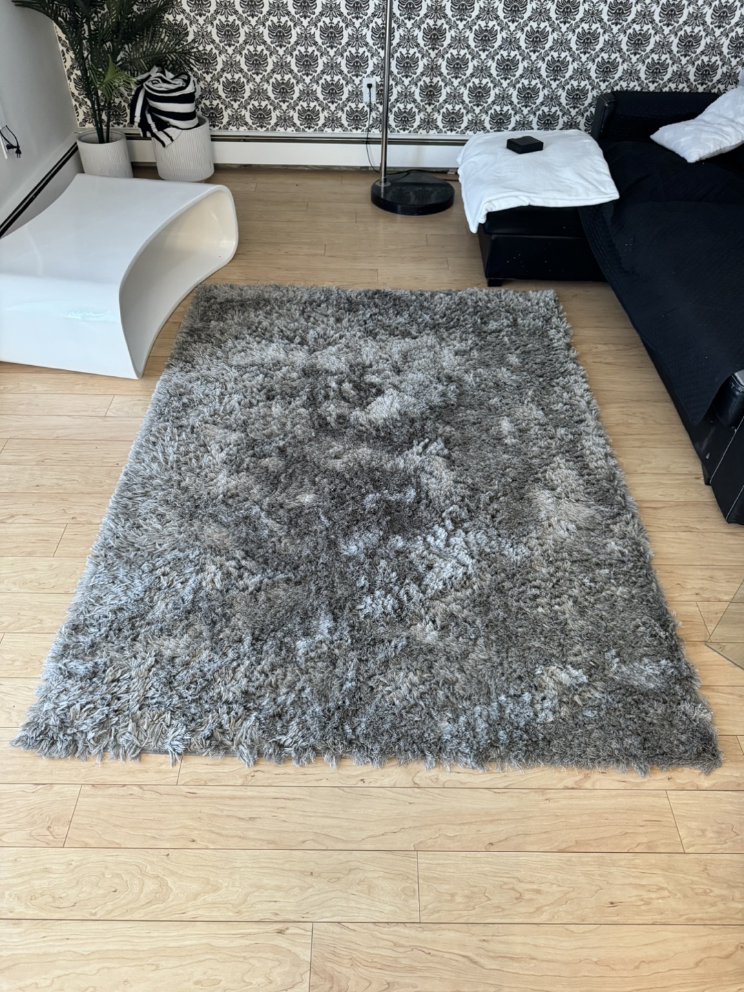 Grey Shag Area Rug