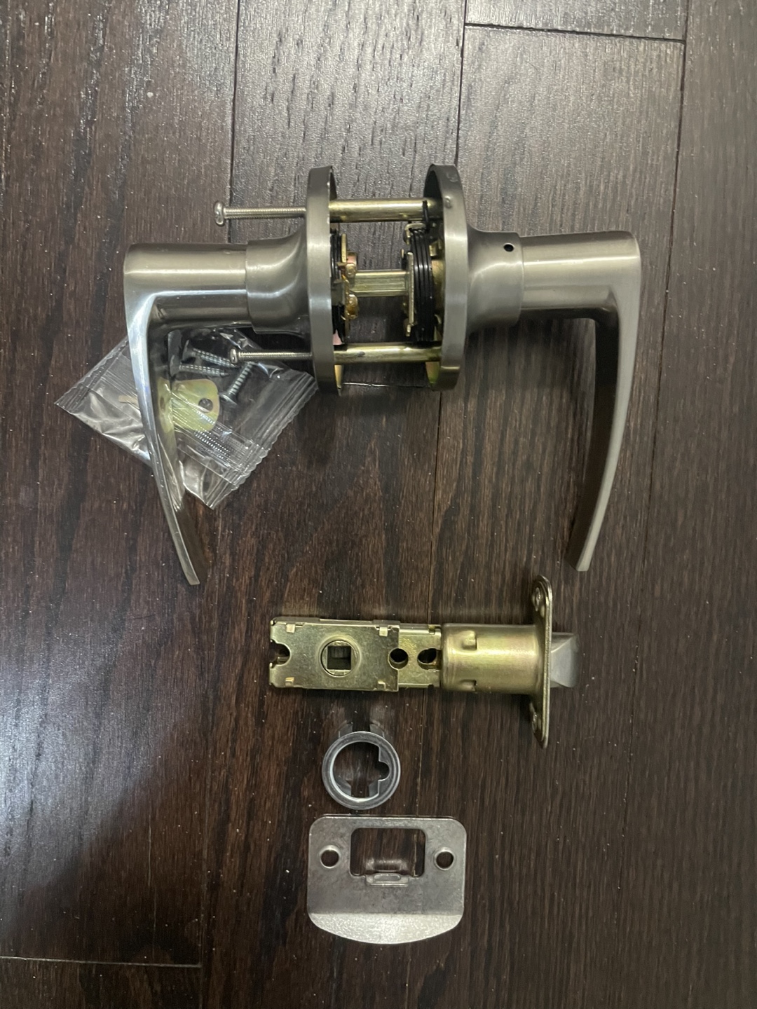🧡Unused Interior Door Lever Set - Brushed Nickel - photo 3