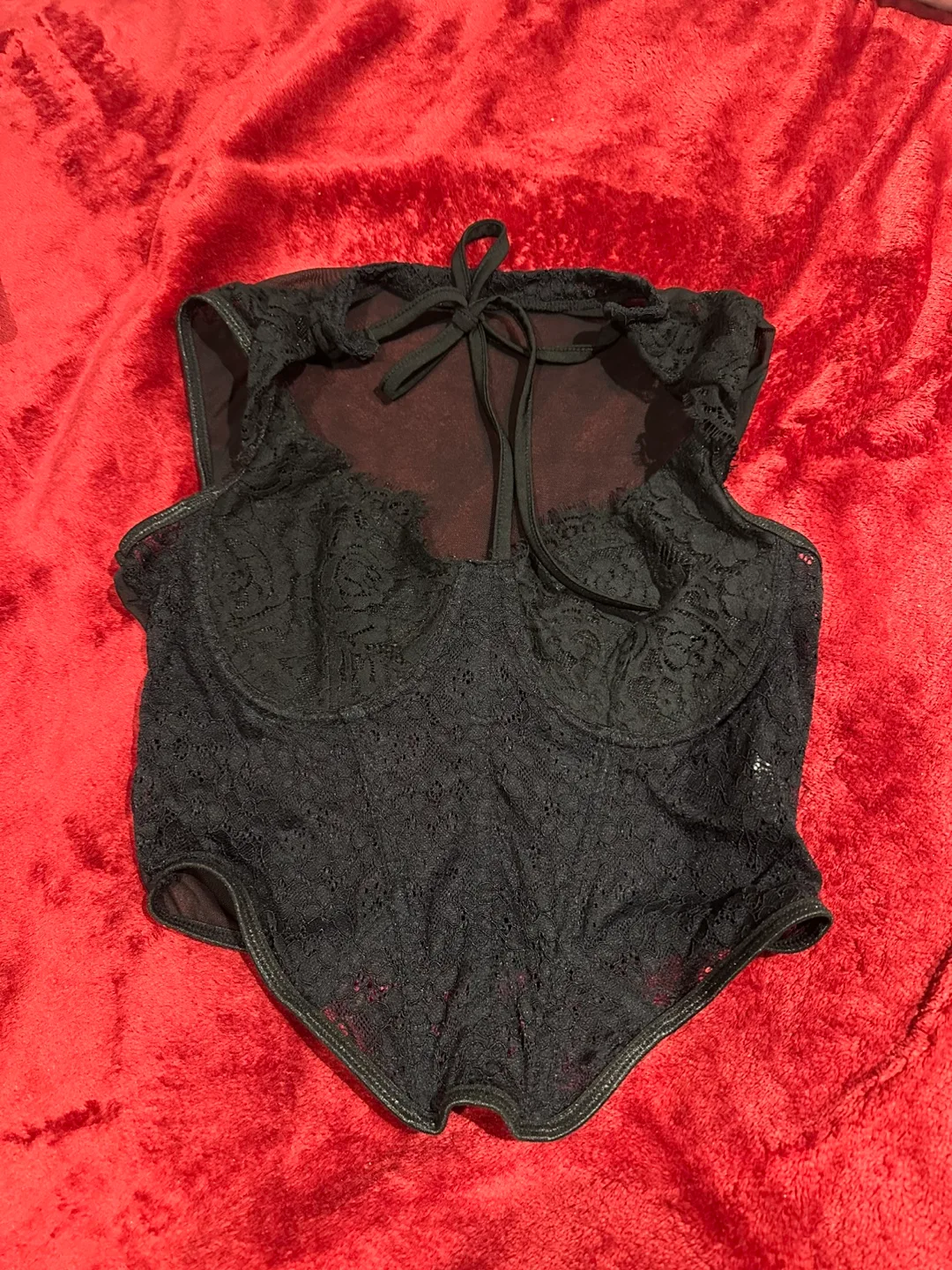 Black Lace Top- Corset type thumbnail