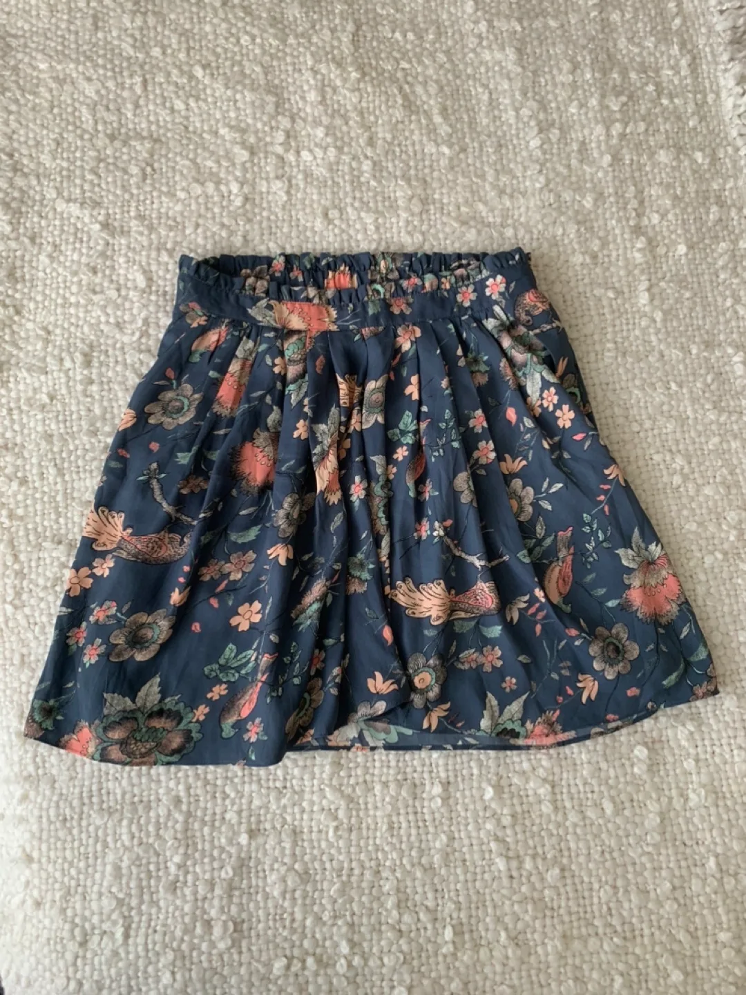 Forever 21 Floral Mini Skirt 🌸🧡 thumbnail