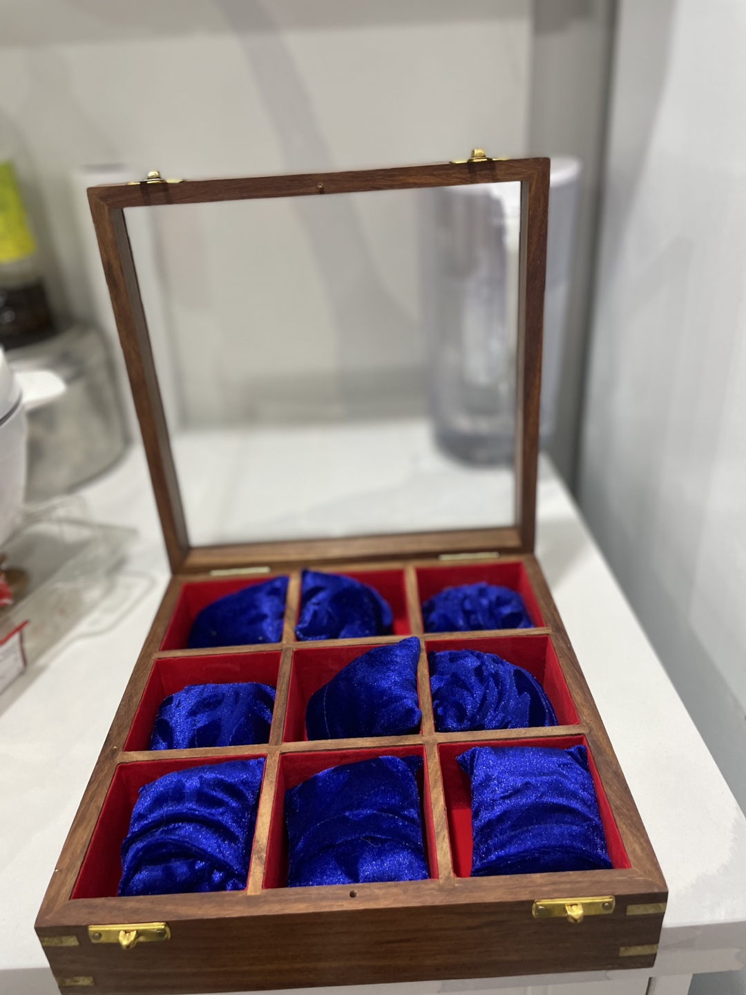 Wooden Watch Box with Velvet Compartments - photo 3