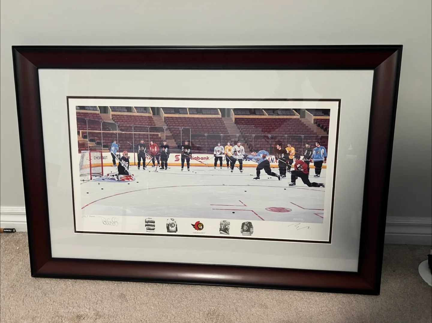 Framed Ottawa Senators Hockey Team Practice Print thumbnail