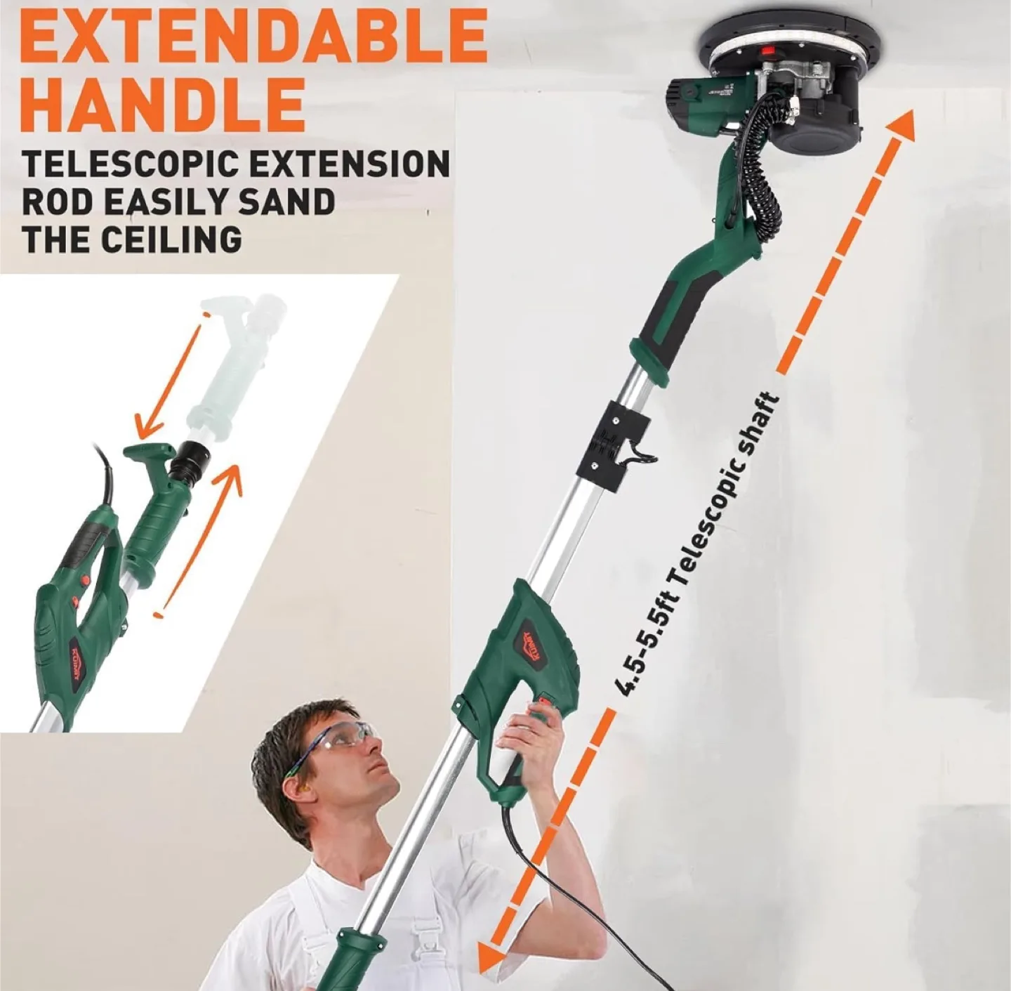 Drywall Sander with 6-Speed Adjustment and Vacuum Attachment thumbnail