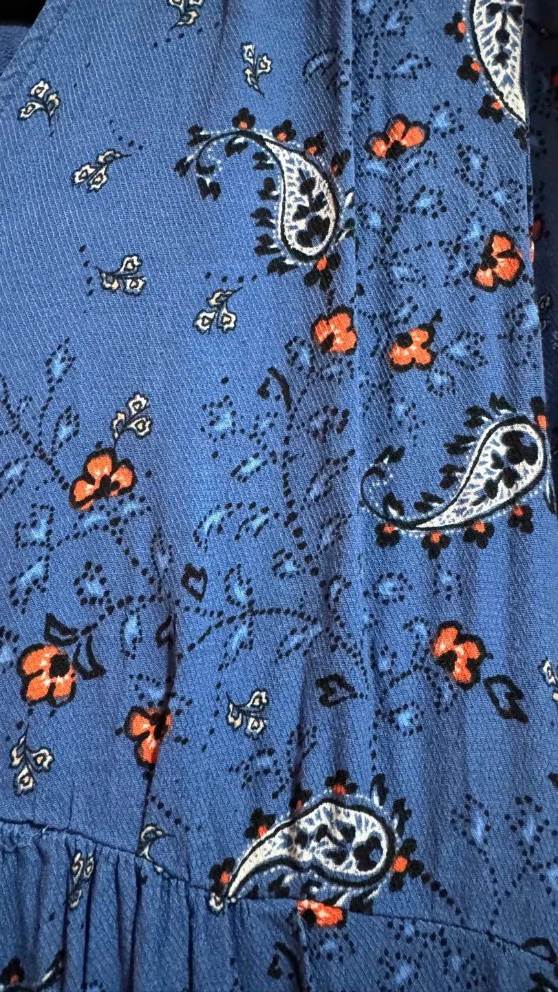 Per Una Blue Floral Maxi Dress Size 16 image indicator(5)