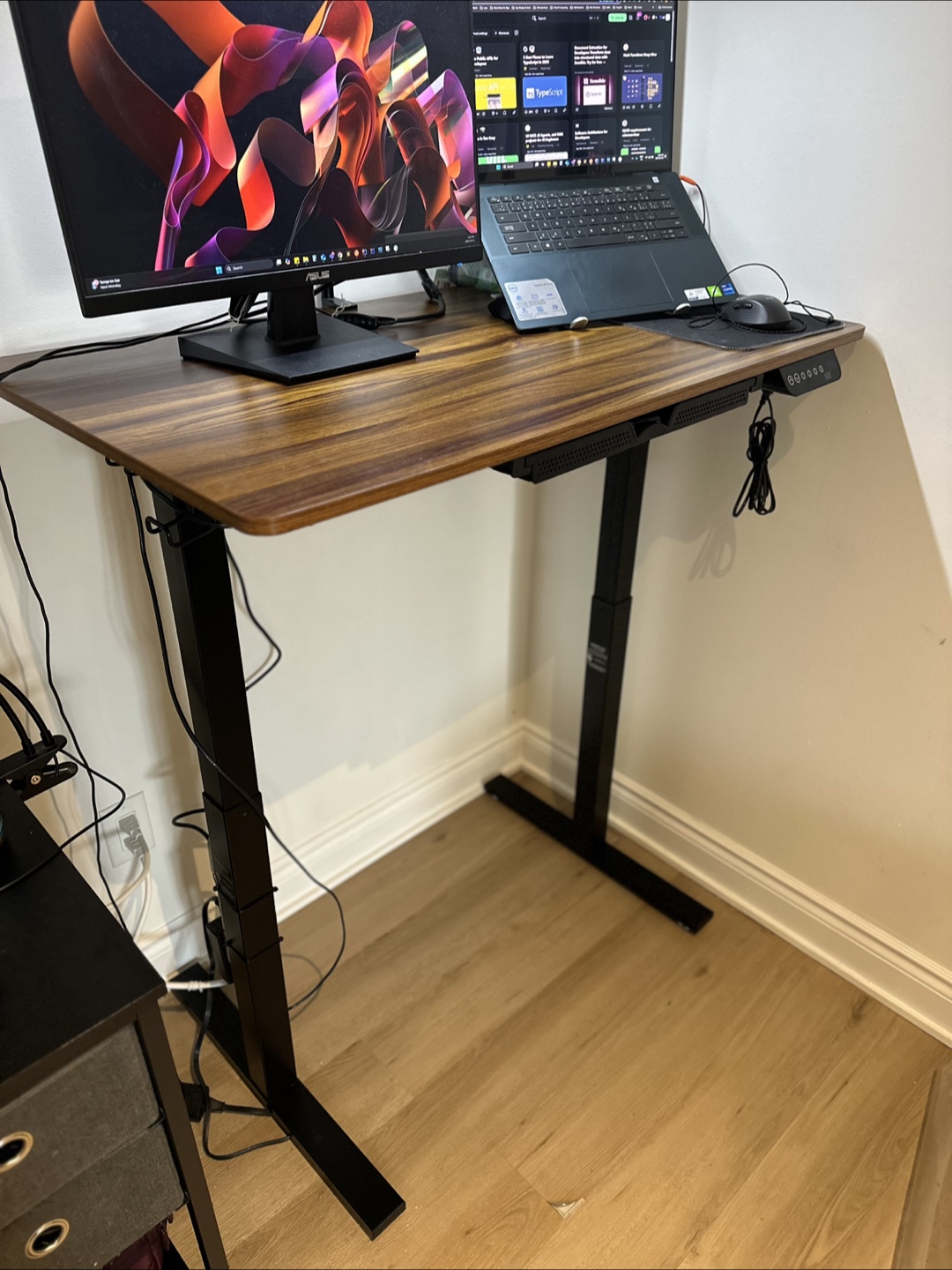 SHW Electric Standing Desk with Cable Management