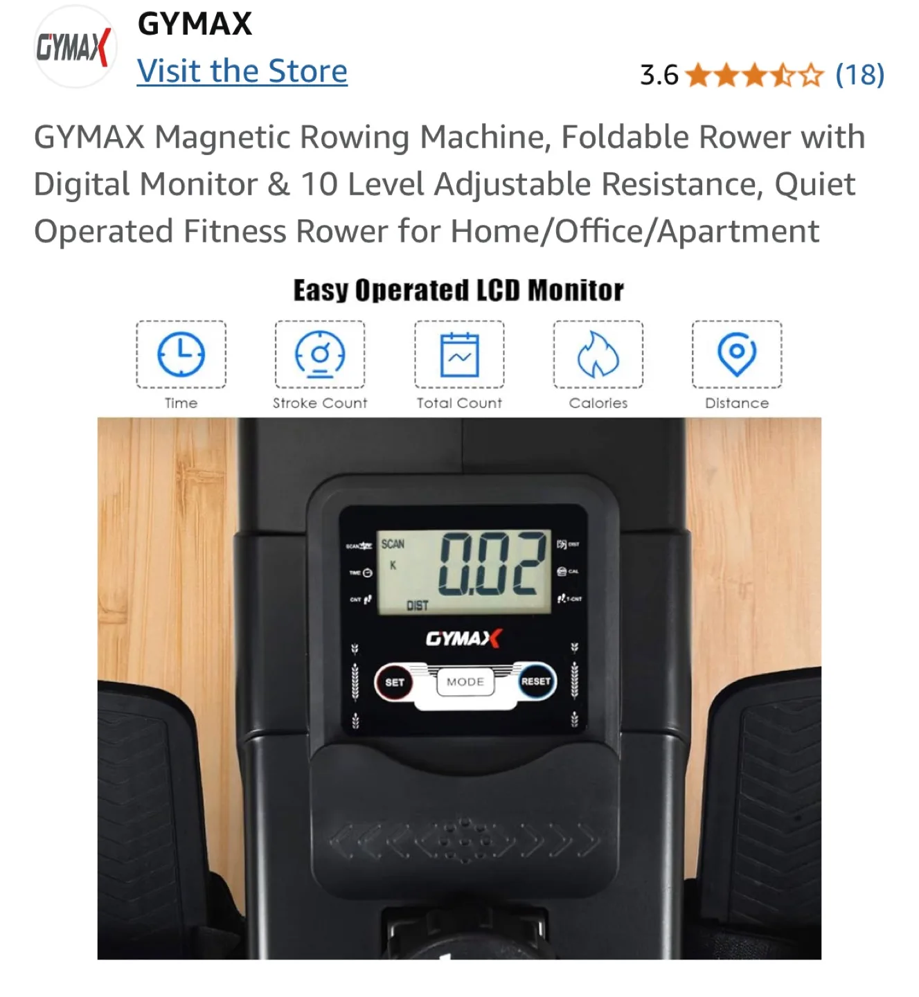 GYMAX Magnetic Rowing Machine - Foldable image indicator(6)