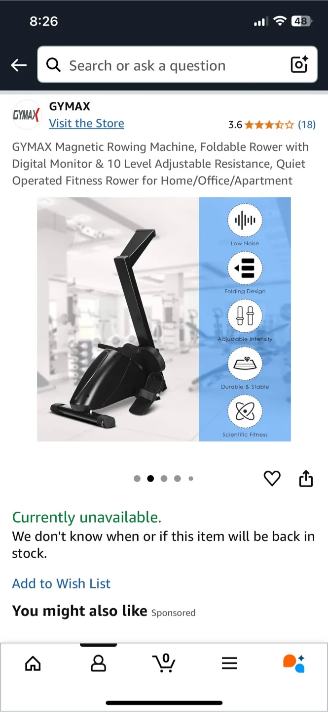 GYMAX Magnetic Rowing Machine - Foldable image indicator(9)