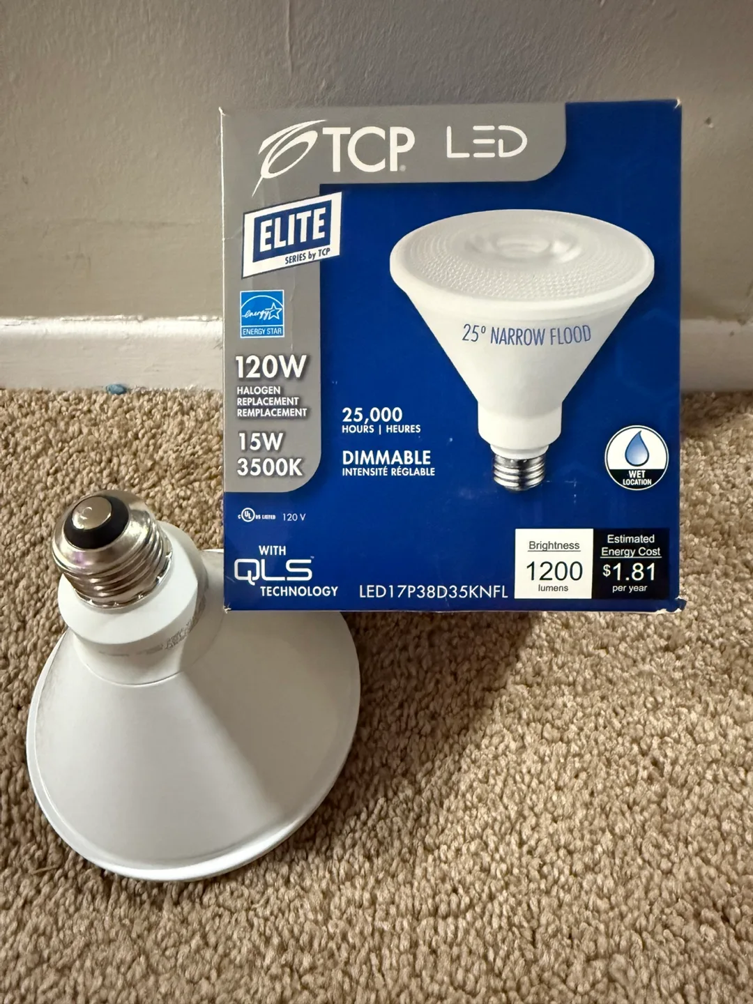 9 Pack TCP LED 25° Narrow Flood Bulbs - 120W Equivalent image indicator(2)