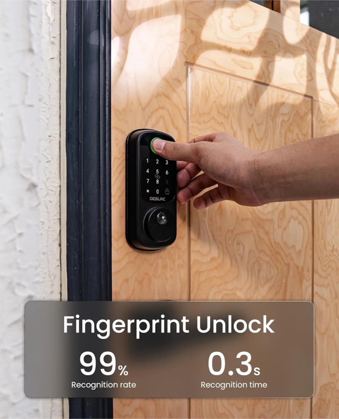 DESLOCA Smart Keyless Door Lock with Fingerprint, App image indicator(4)