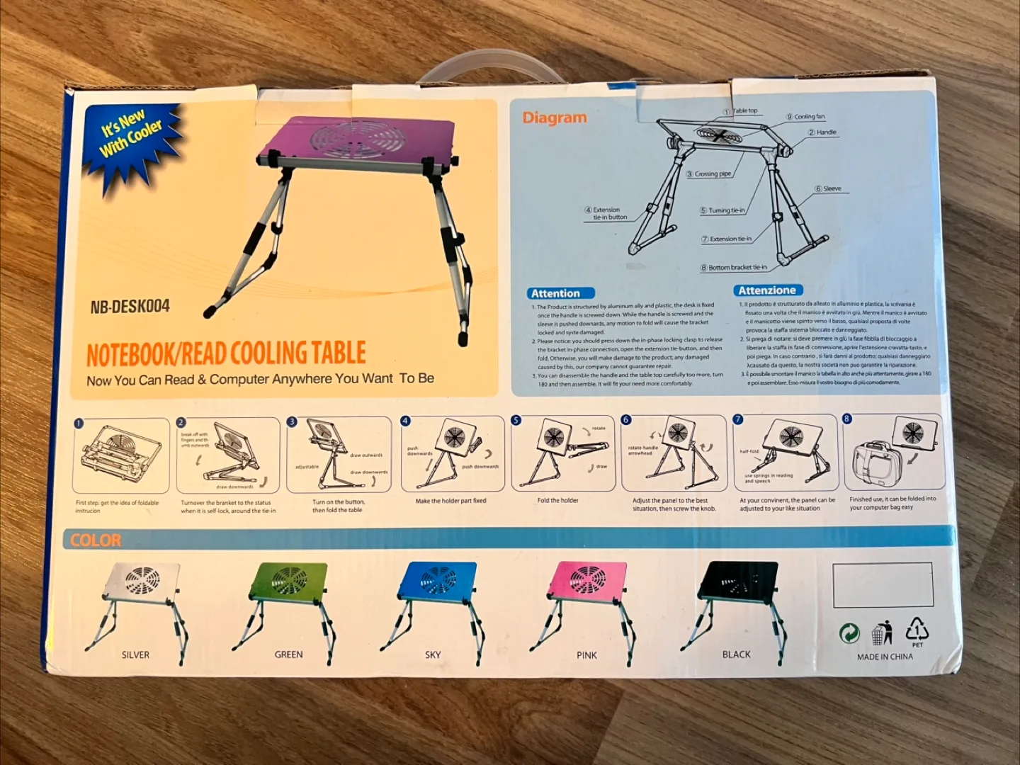 Portable Notebook/Read Cooling Table - Purple image indicator(2)