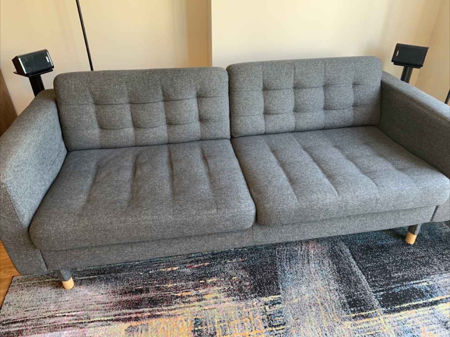 IKEA Gray Three-Seater Sofa