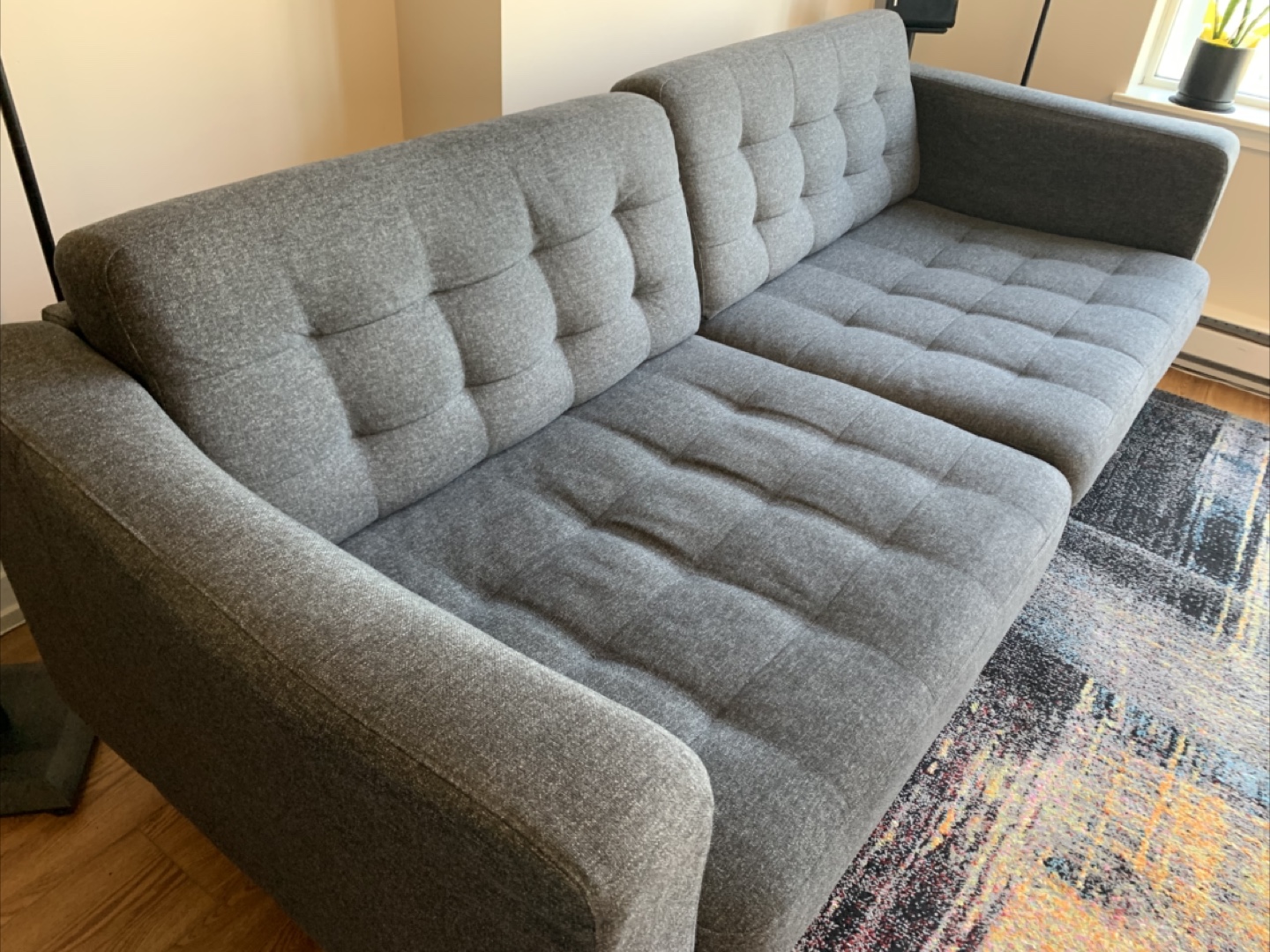 IKEA Gray Three-Seater Sofa - photo 5
