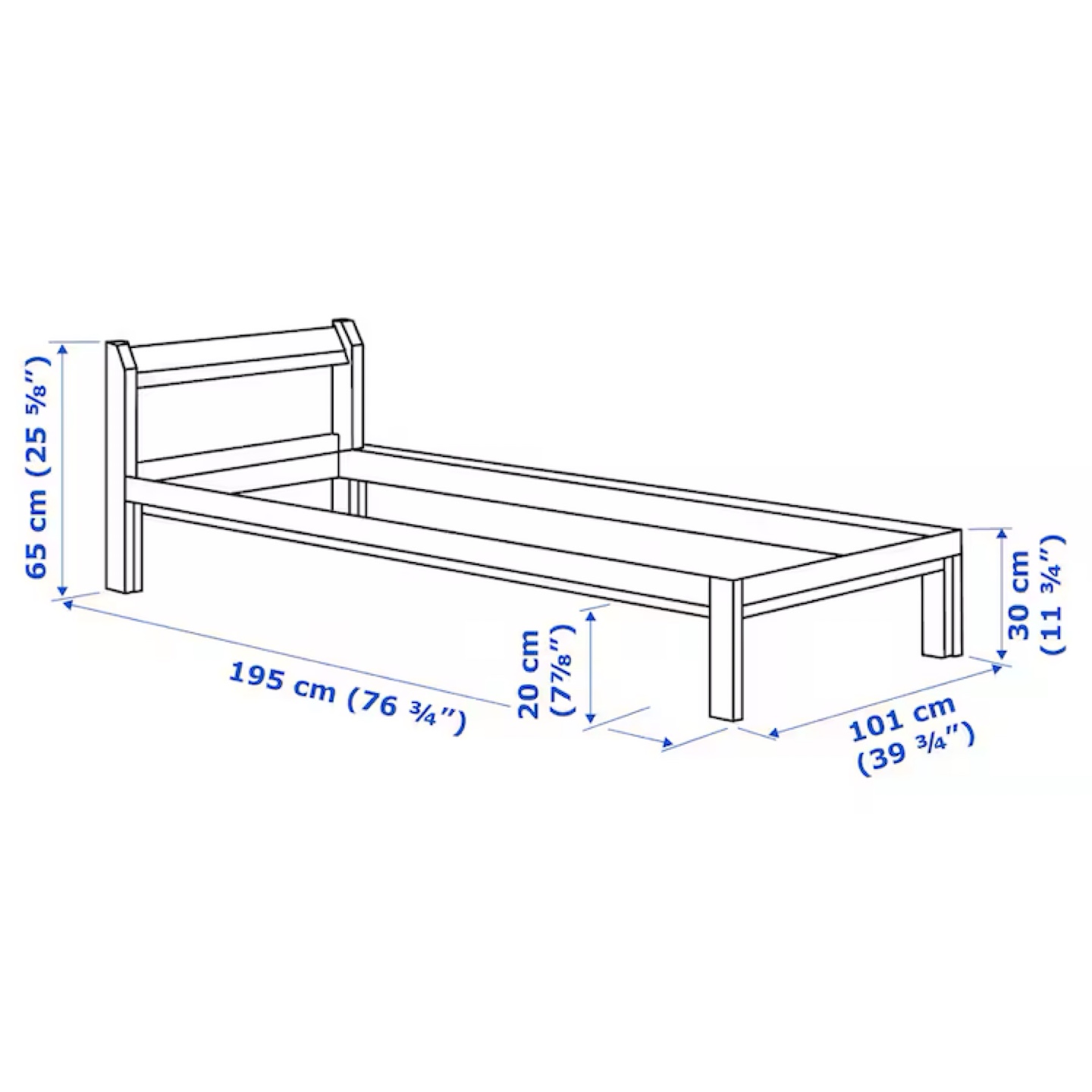 IKEA Neiden Bed Frame with Slats - photo 2