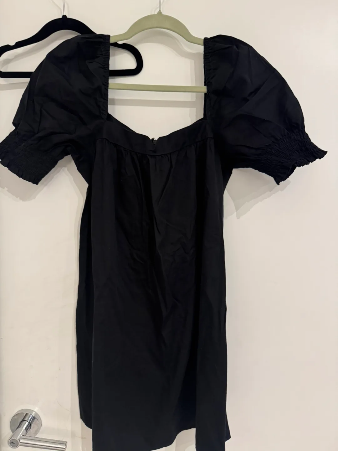 Black Puff Sleeve Mini Dress thumbnail