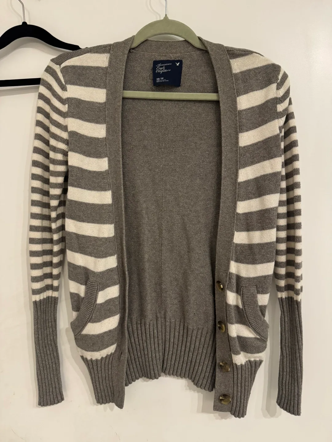 American Eagle Outfitters Striped Cardigan Sweater thumbnail