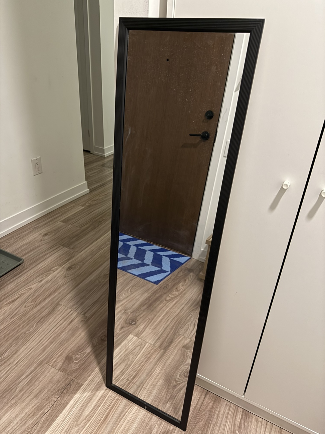 Full-Length Black Framed Mirror