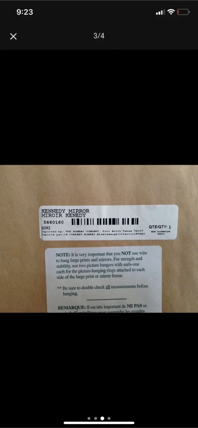 Kennedy Mirror, Black and Gold Frame image indicator(3)