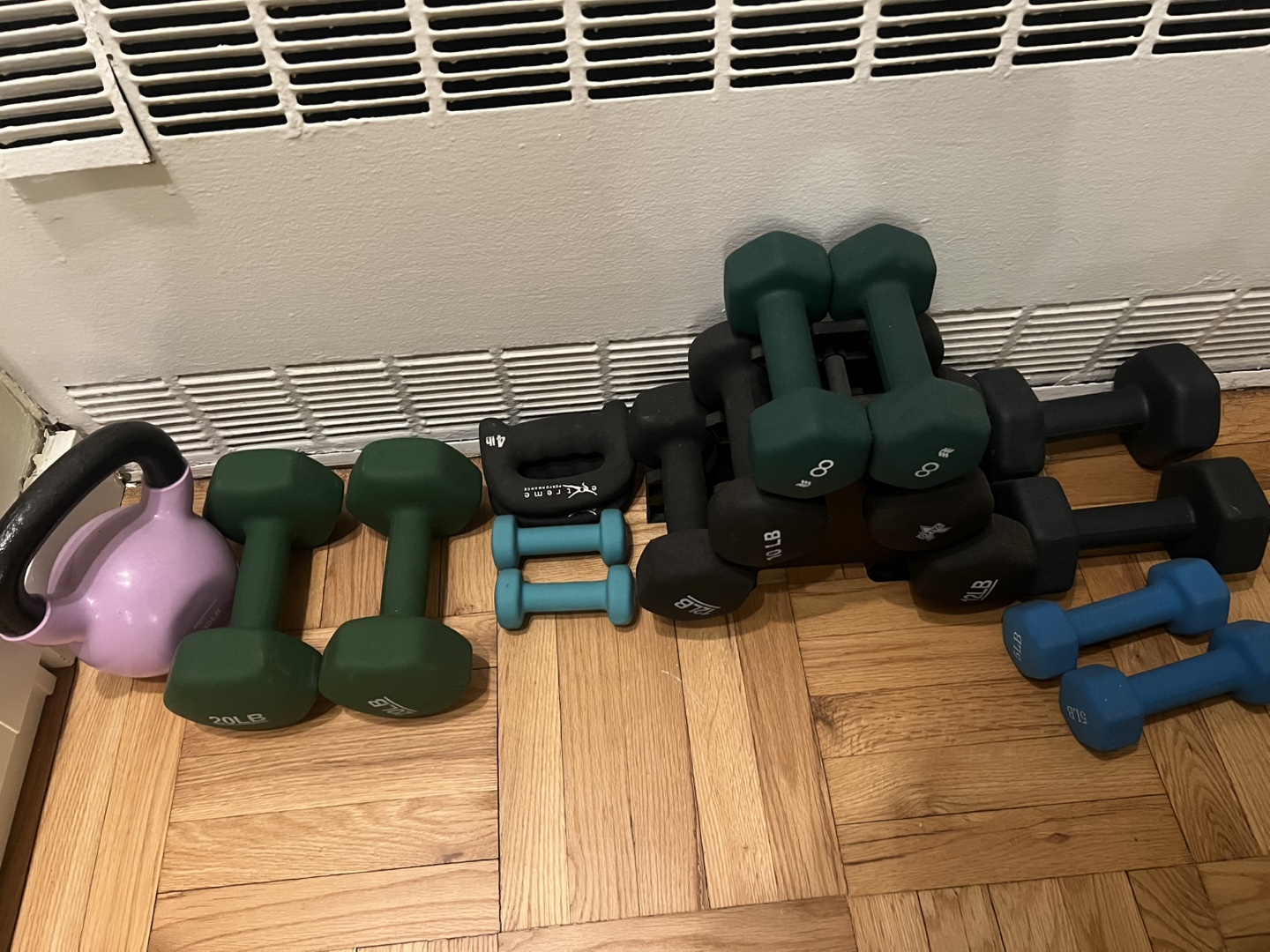 Home Gym Weight Set - Dumbbells & Kettlebell
