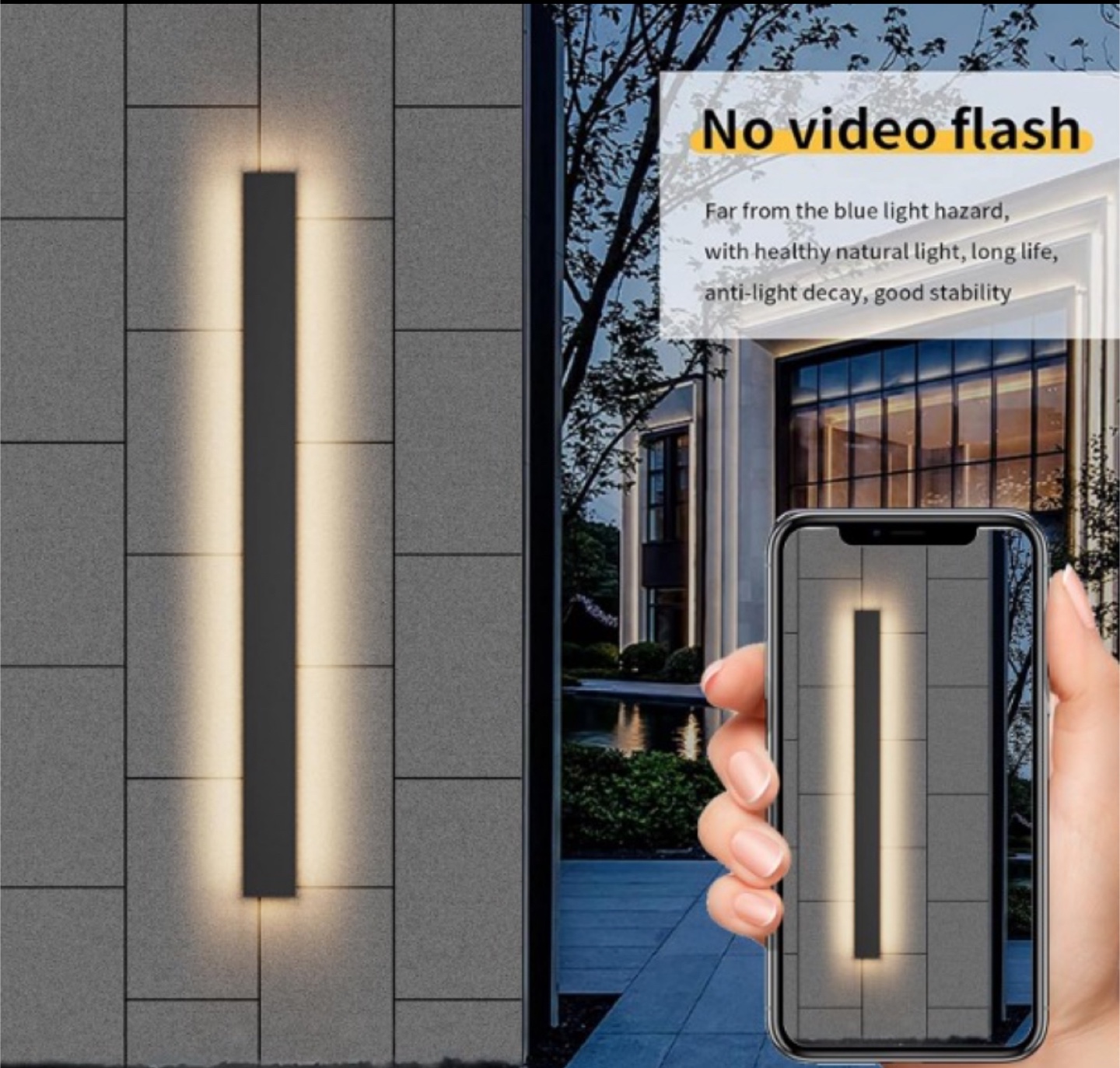 (New Open Box) Aipsun 2 Pack Outdoor Wall Lights, 39.4inch - photo 2