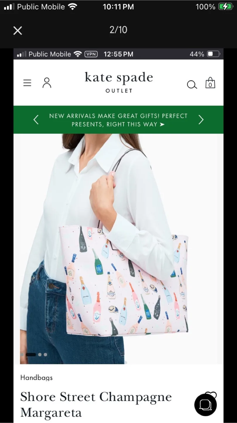 NWT - Kate Spade Margareta Vinyl Tote image indicator(9)