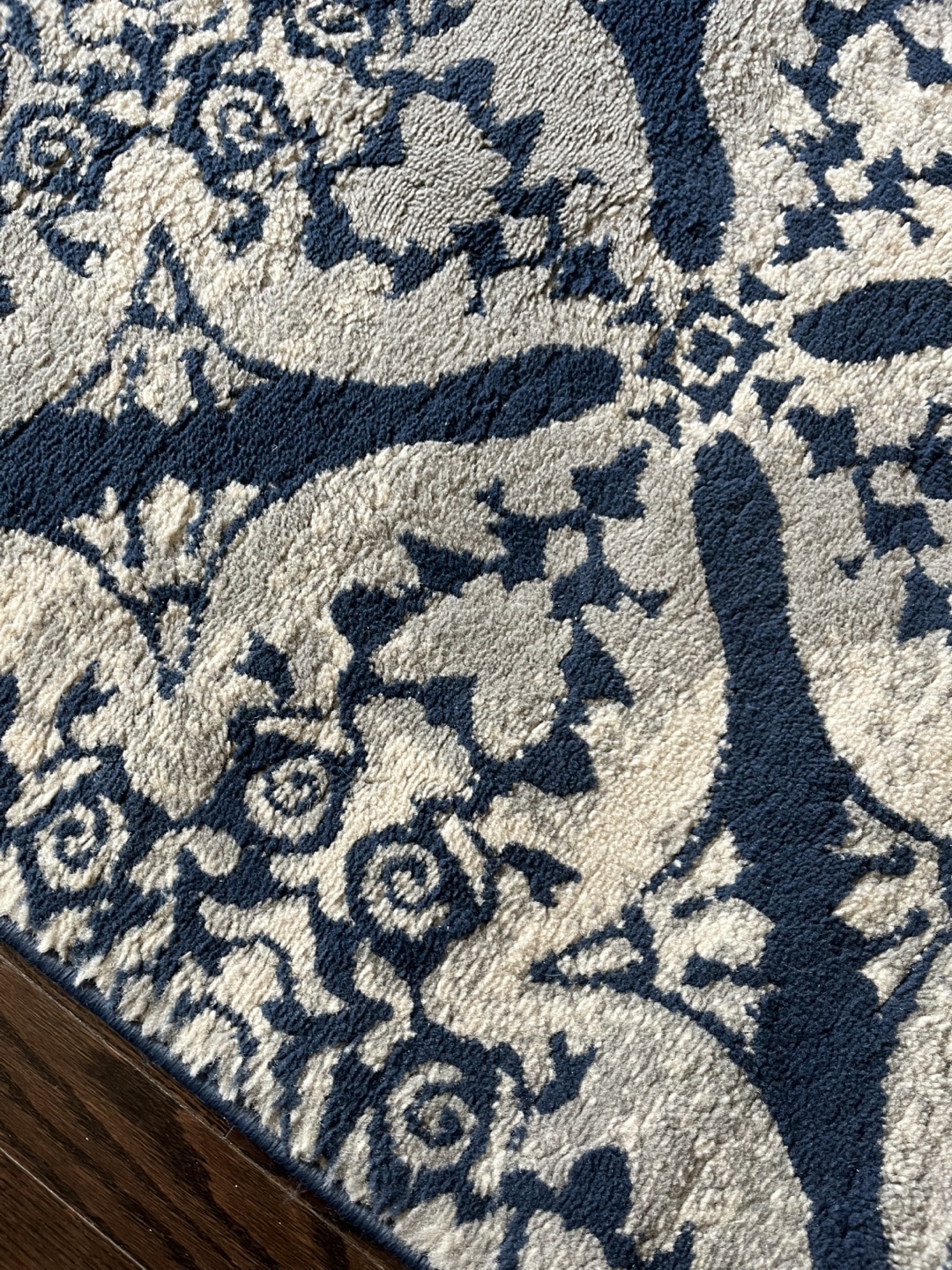 Elegant Blue and Silver Area Rug - photo 4