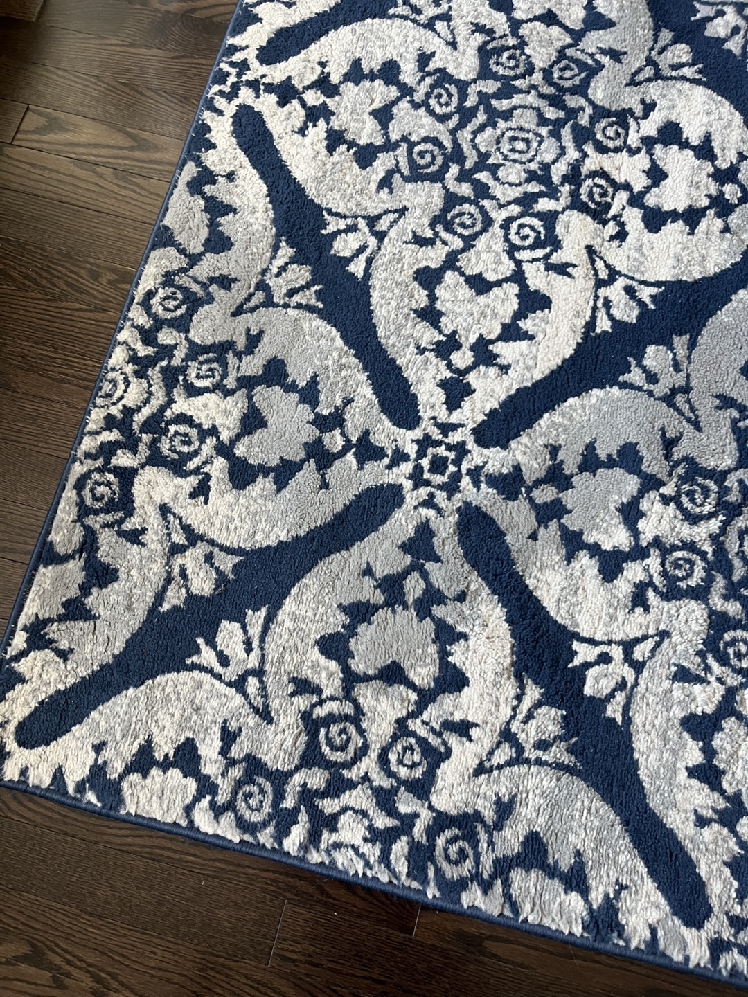 Elegant Blue and Silver Area Rug - photo 5