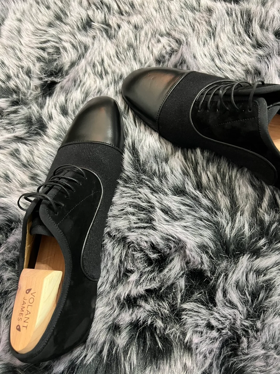 Christian Louboutin Black Suede and Leather Oxford Shoes image indicator(4)