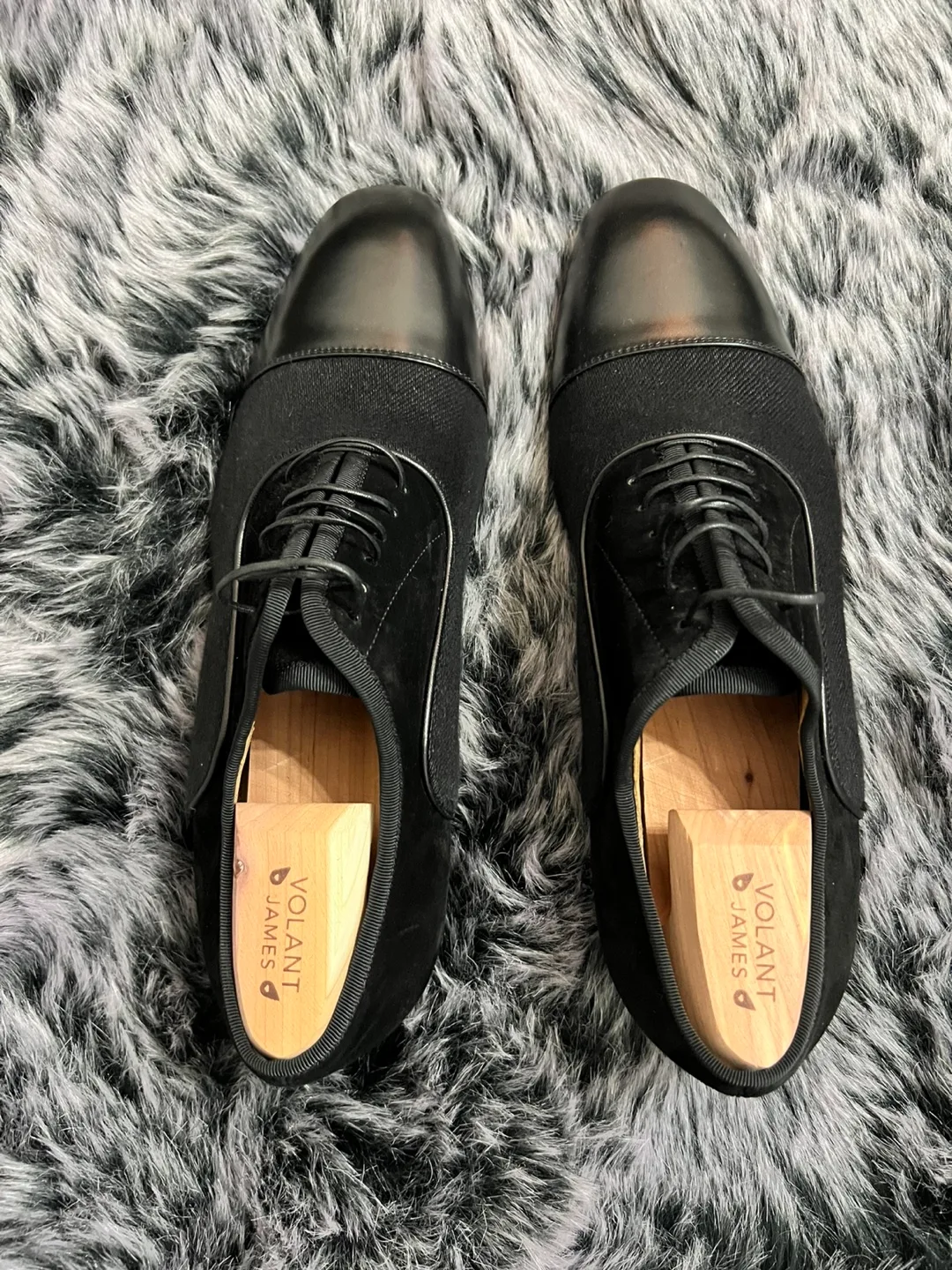 Christian Louboutin Black Suede and Leather Oxford Shoes image indicator(2)