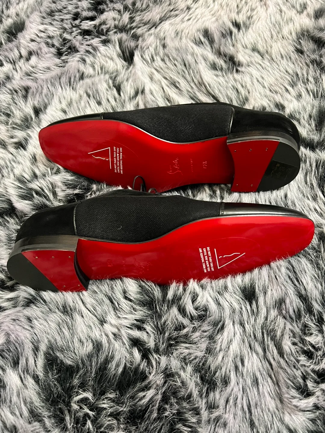 Christian Louboutin Black Suede and Leather Oxford Shoes image indicator(8)