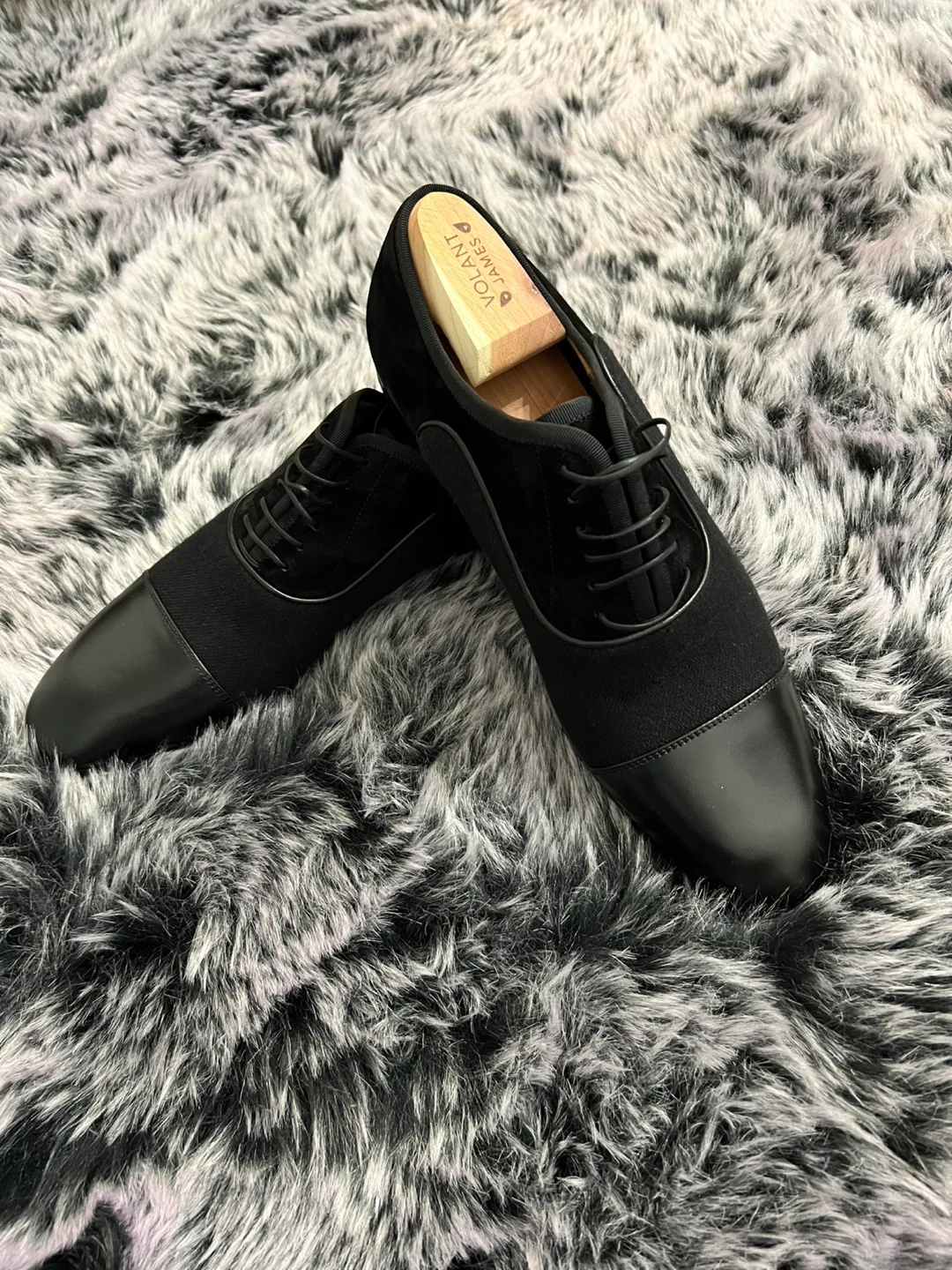 Christian Louboutin Black Suede and Leather Oxford Shoes image indicator(6)