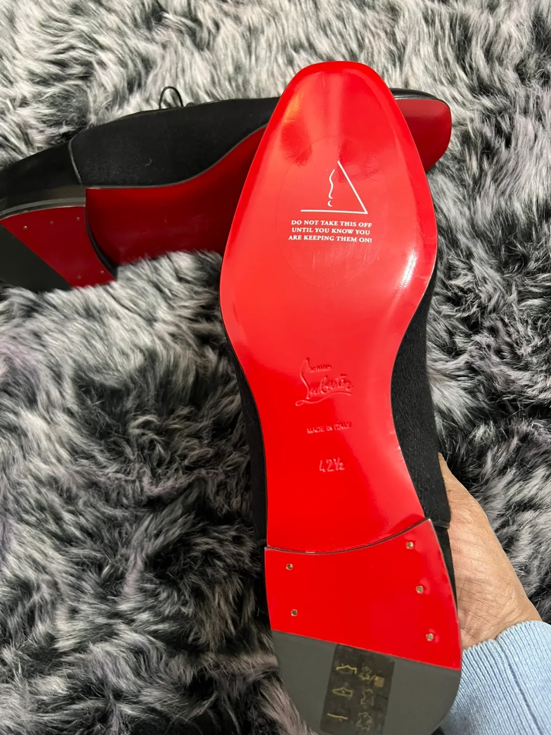 Christian Louboutin Black Suede and Leather Oxford Shoes image indicator(9)