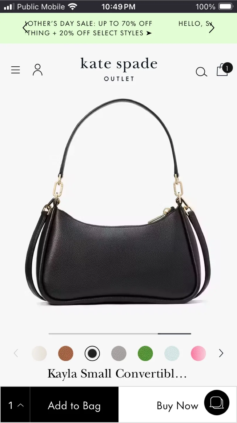 NWT - Kate Spade Small Kayla Bag image indicator(5)