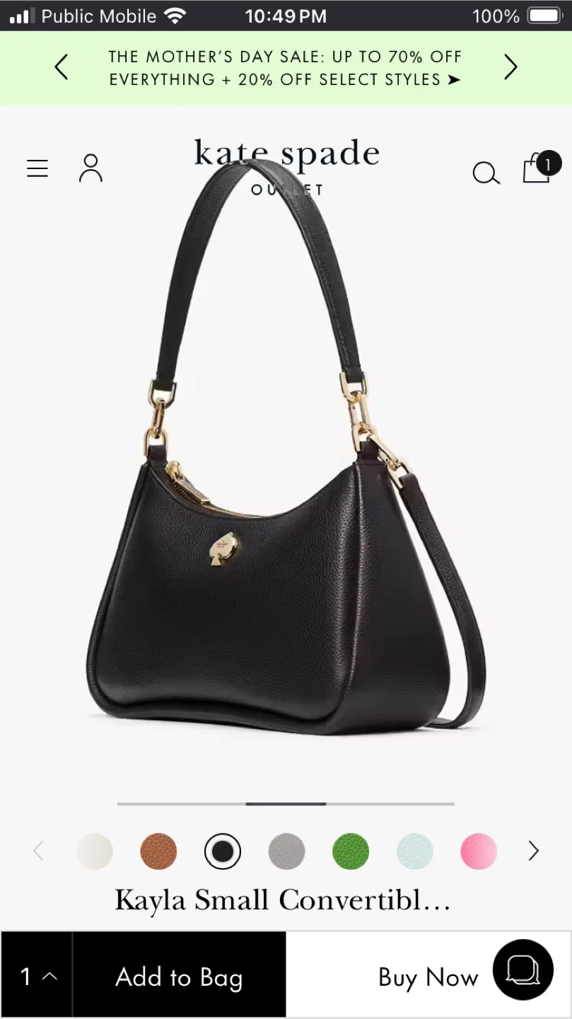 NWT - Kate Spade Small Kayla Bag image indicator(3)