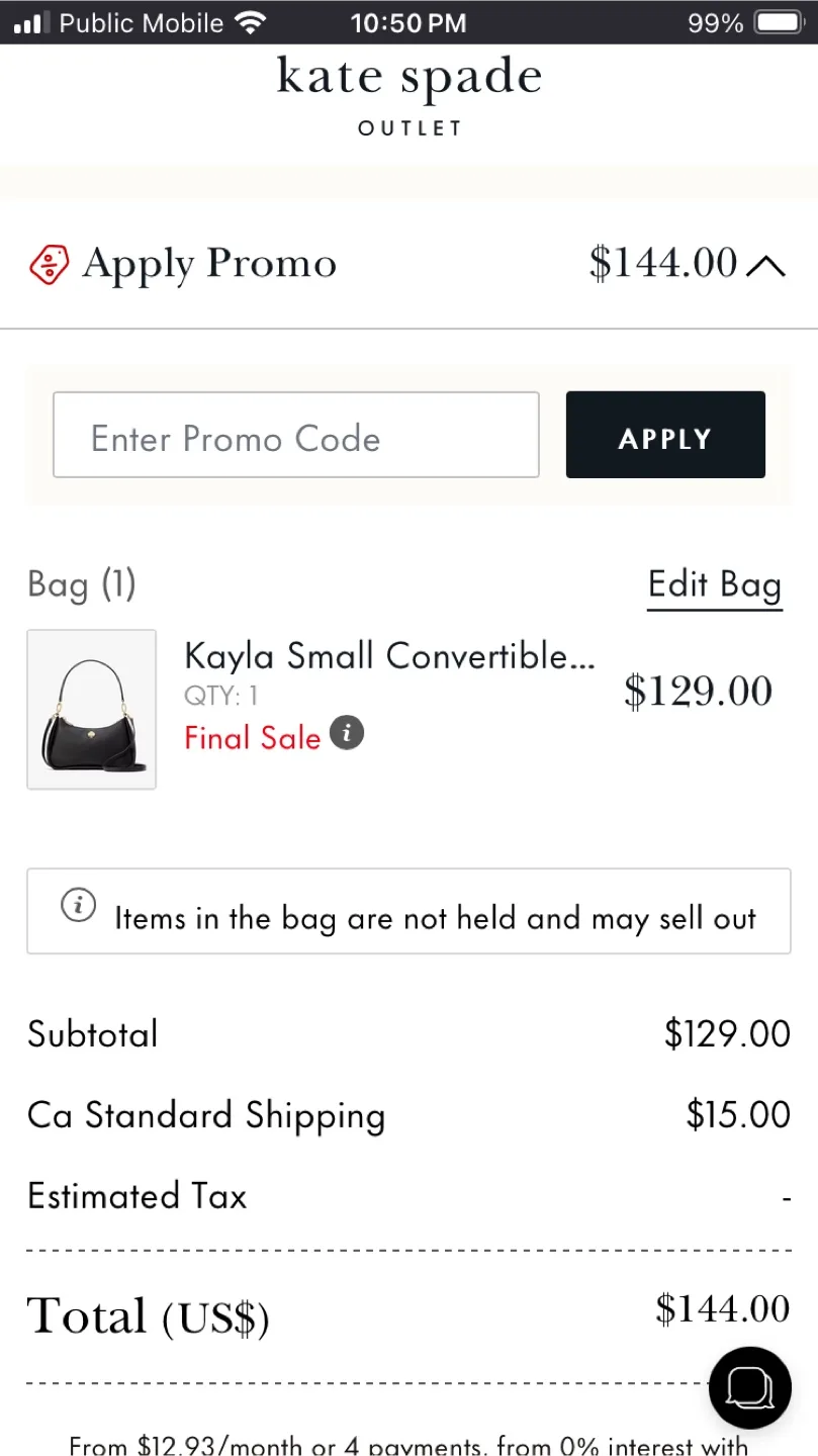 NWT - Kate Spade Small Kayla Bag image indicator(8)