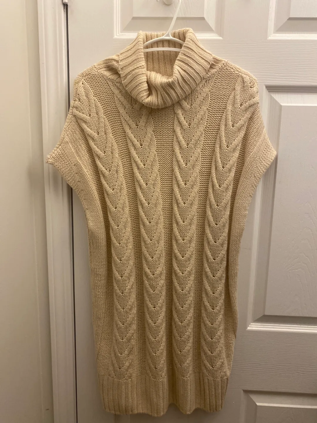 Cream Cable Knit Tunic Sweater thumbnail