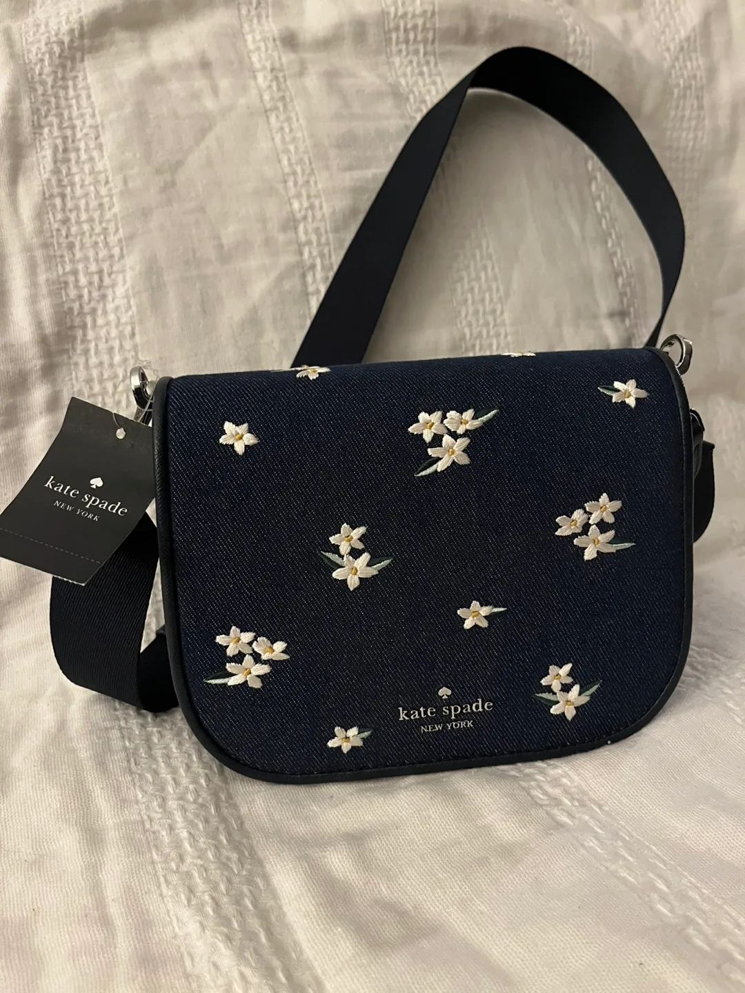 Kate Spade New York Floral Denim Crossbody Bag thumbnail