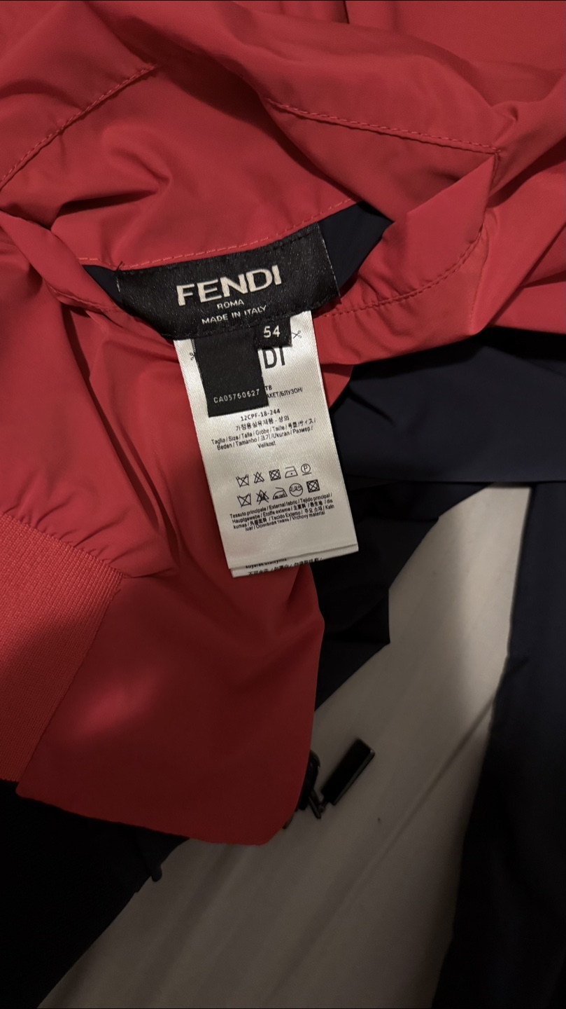 Fendi Men's Red and Navy Blue Track Jacket Size 54 - photo 2