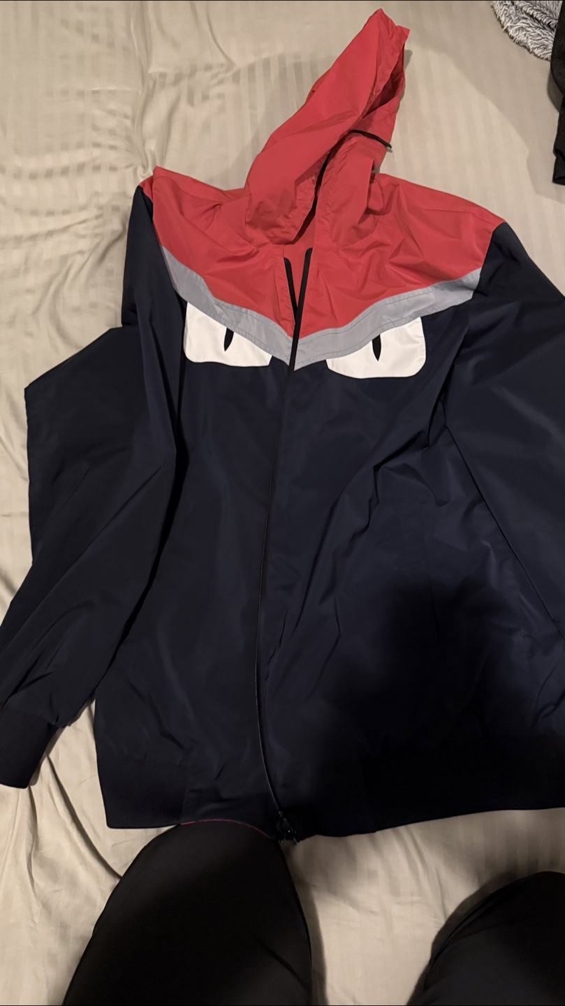 Fendi Men's Red and Navy Blue Track Jacket Size 54 - photo 4