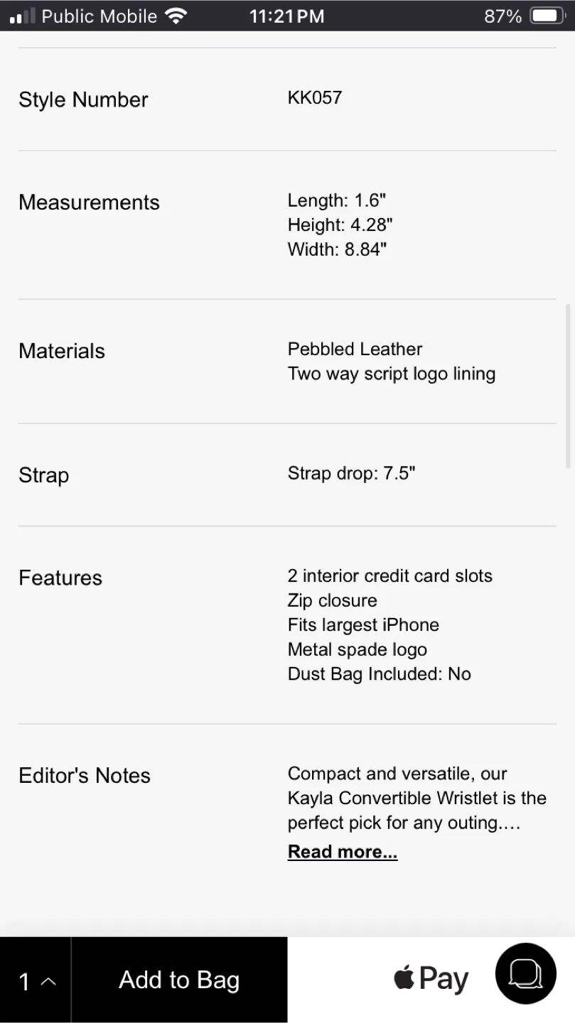 NWT - Kate Spade Kayla Wristlet image indicator(5)