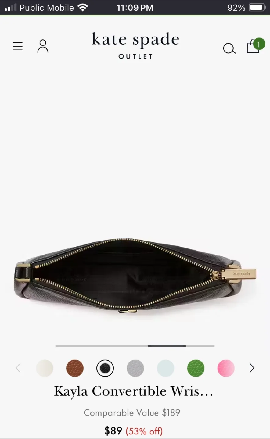 NWT - Kate Spade Kayla Wristlet image indicator(6)