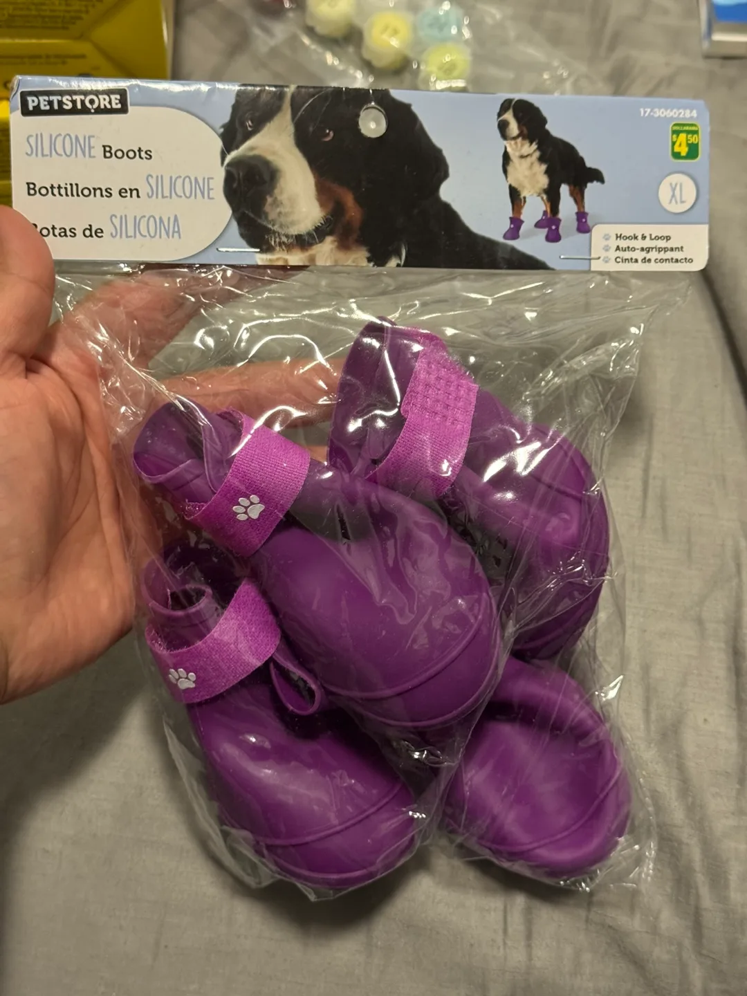 Petstore Purple Silicone Dog Boots - Size XL thumbnail