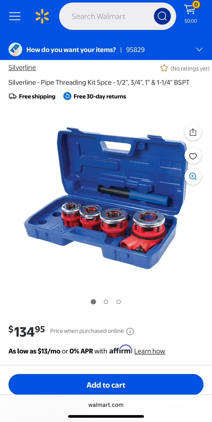 Silverline 5-Piece Pipe Threading Kit - photo 2