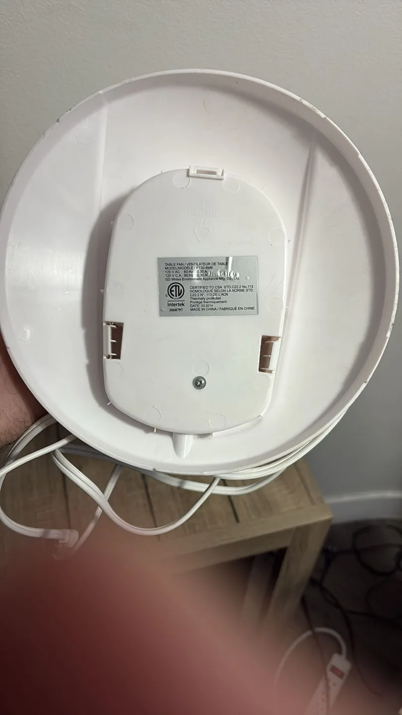 White Table Fan - Gently Used image indicator(3)
