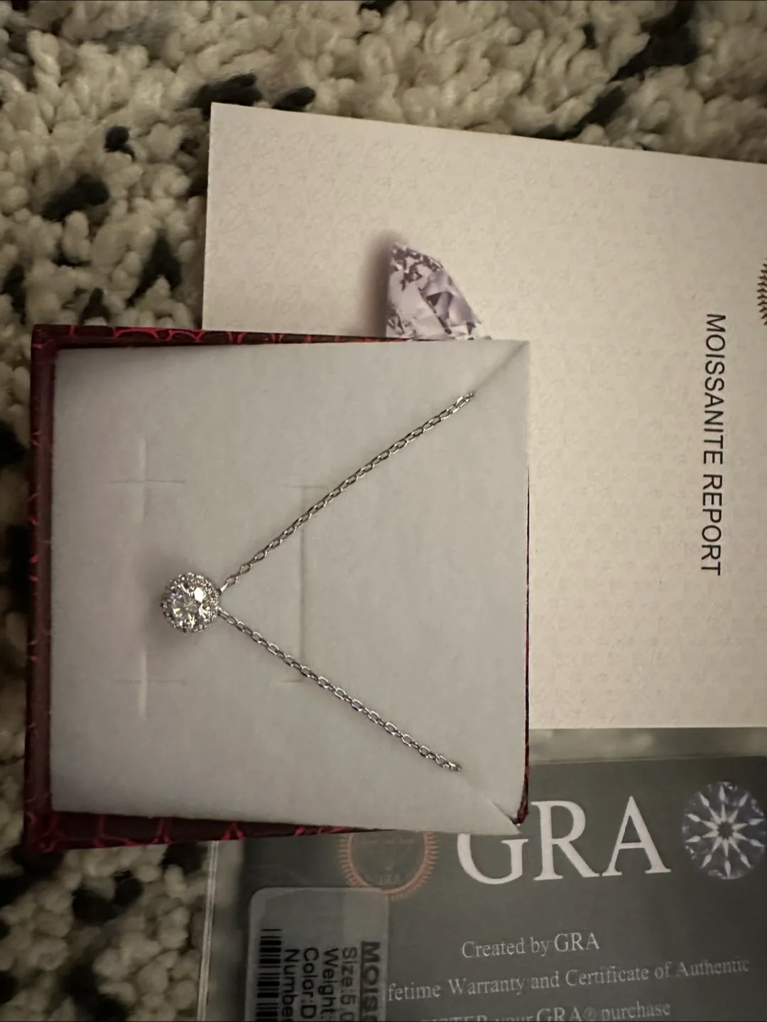 GRA Certified Moissanite Pendant Necklace