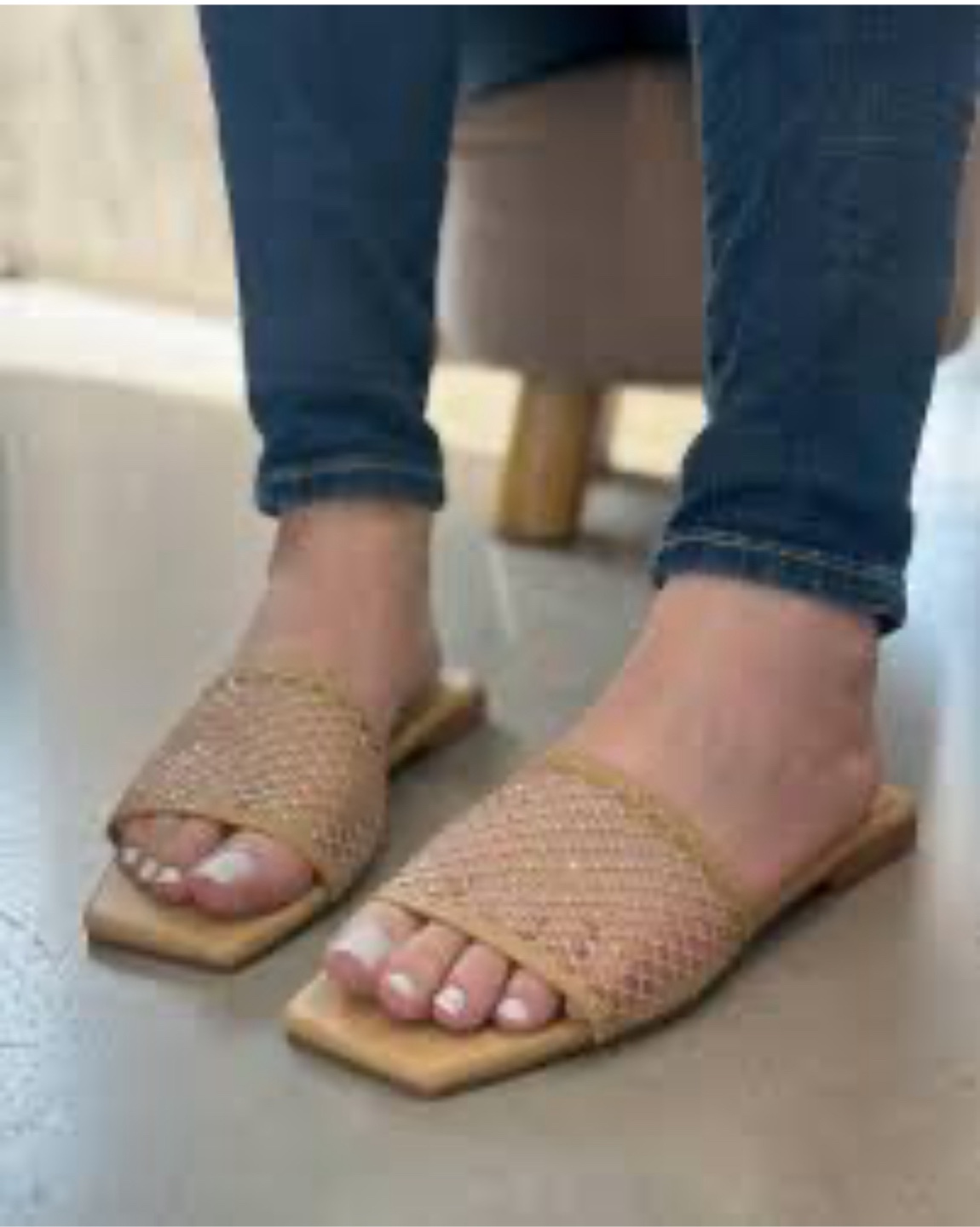 River Island Beige Cut Out Strap Leather Sandals