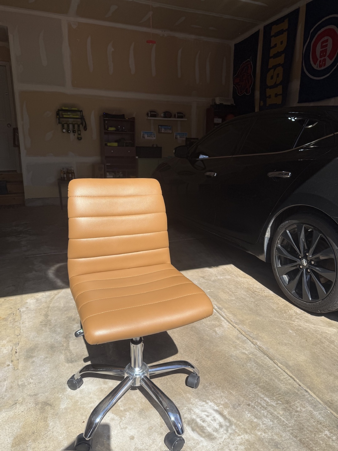 Tan Leather Office Chair