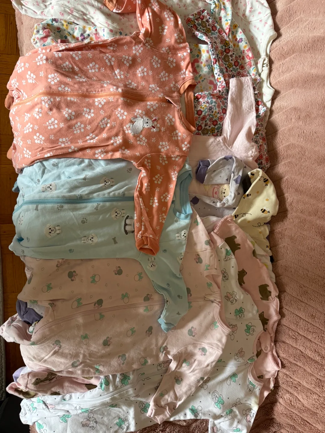 Bundle of Baby Girl Sleepers & Onesies - 6 Months thumbnail