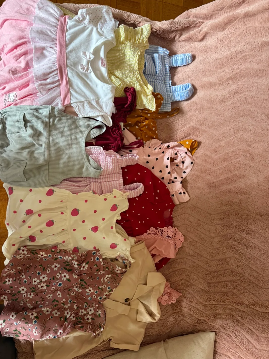 Bundle of 13 Baby Girl Dresses and Rompers - 6months thumbnail