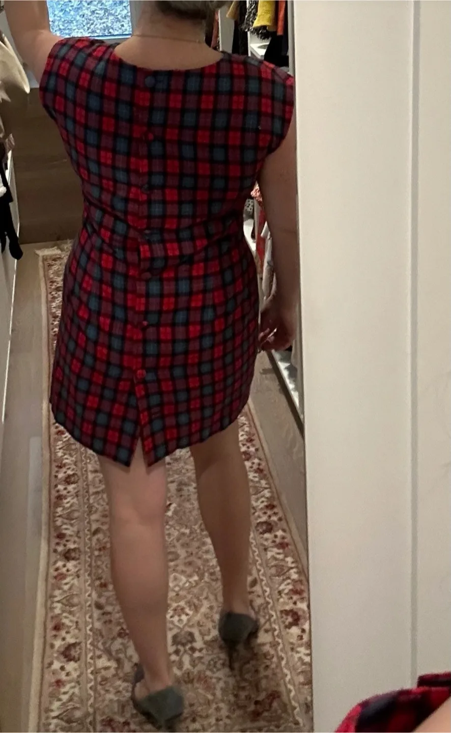 Hand sewn Plaid Mini Dress image indicator(3)